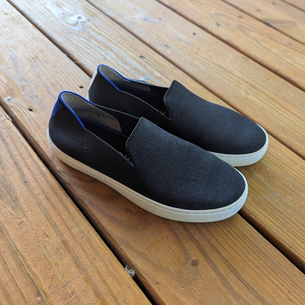 Rothy's Black and Blue Slip-On Sneakers - Picture 7 of 9